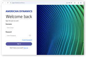 AD support login screenshot